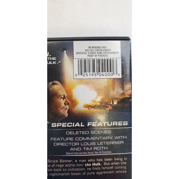 The Incredible Hulk - DVD 2008 Fullscreen - Edward Norton - Picture 6 of 6